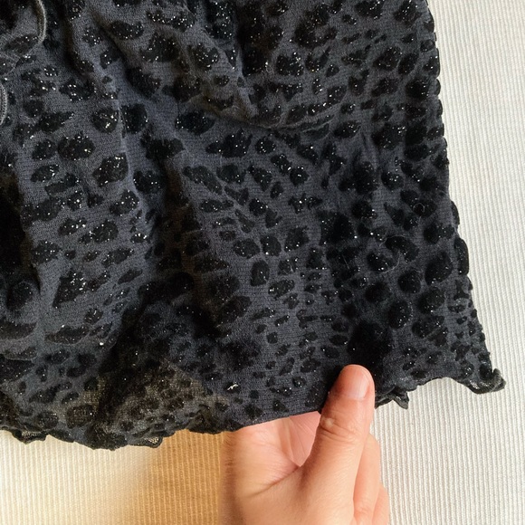 NWT Vintage Betsey Johnson 90s Black Leopard Print Nylon Rayon Glitter Dress XS - Picture 8 of 10